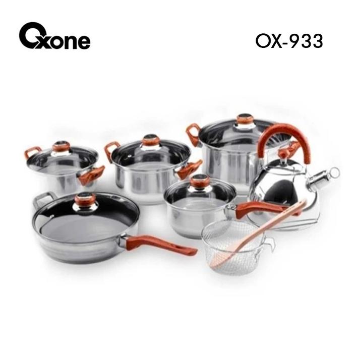 Gambar Oxone OX911 / OX933 / OX966 Panci Set Stainless Steel Anti Karat - OX-933 dari Toko Multi Elektronik undefined Tokopedia