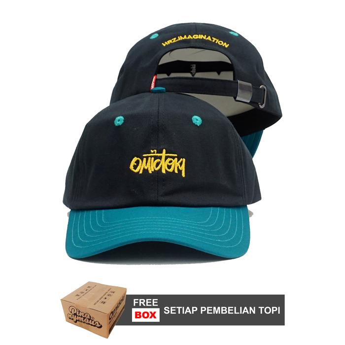 Gambar TOPI POLOCAPS OMIDOKI BASEBALL CAPS TOPI PRIA HAT CAPS Topi Bisbol - 7. hitam tosca dari Omidoki_NEW undefined Tokopedia
