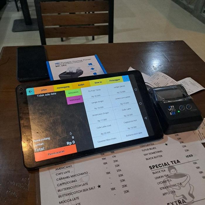Gambar Paket Mesin Kasir Android Lengkap Dengan Tablet - Tab+Print+Apk dari FORTUNA KASIR undefined Tokopedia