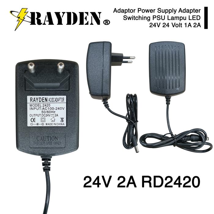 Jual Adaptor Power Supply Adapter Switching PSU Lampu LED 24V 24 Volt ...