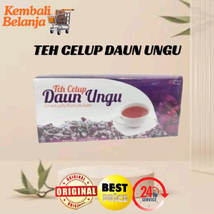Gambar Teh Celup Daun Ungu/ Teh Daun Ungu Hikmah/ Teh Daun Ungu Isi 20 Tea Bag/ Teh Celup Daun Wungu/ Teh Daun Wungu/ Teh Untuk Ambeien/ Teh Untuk Wasir dari KembaliBelanja.id undefined Tokopedia