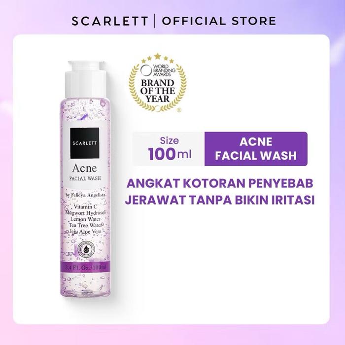Gambar Scarlett Brightening Facial Wash Acne Scarlett Sabun Wajah Jerawat dari Cosmetici undefined Tokopedia