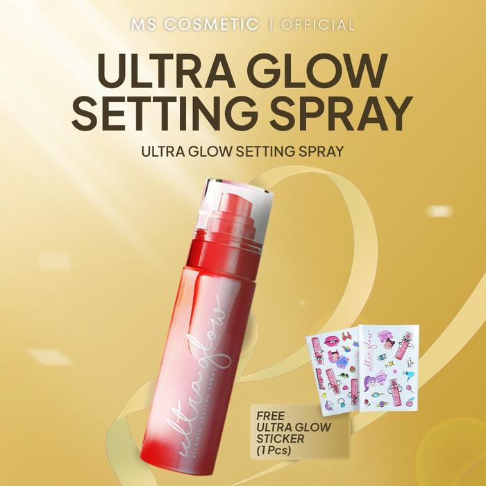 Gambar Ultra Glow Setting Spray Free Stiker dari mscosmeticofficial undefined Tokopedia
