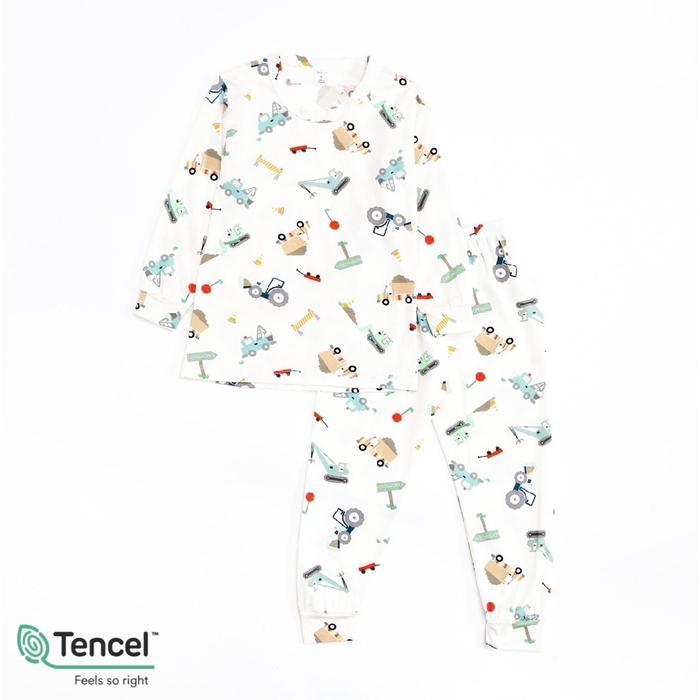 Gambar Pajamas Set - Tencel Long Set Blue Car Construction - BW, M dari sarati.storee undefined Tokopedia