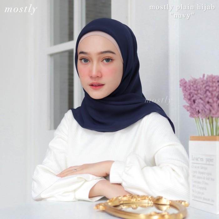 Gambar BORONG! ITSMOSTLY - PLAIN HIJAB PART 2 - Navy, Standar dari reenma shop undefined 4 Tokopedia