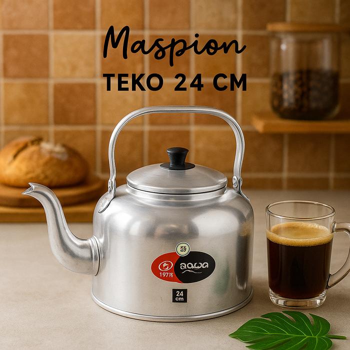 Gambar Maspion Teko Super Aluminium 16 18 20 22 24 28 cm Air Panas Teko Rebus - DV Teh - 24 CM dari Maspion Home Store undefined Tokopedia