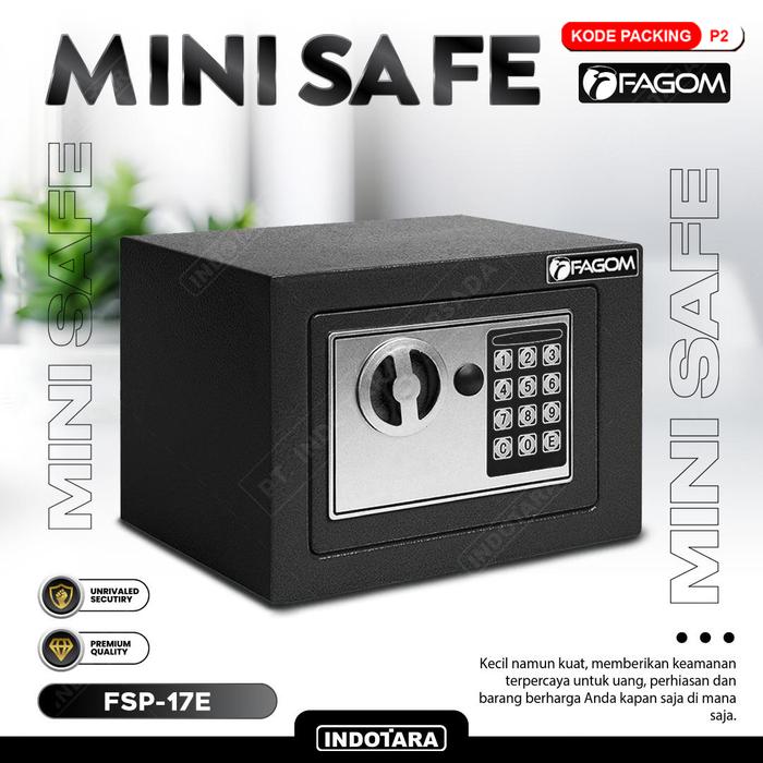 Gambar FAGOM Brankas Besi Mini Safe Deposit Box Password Digital Elektrik - 17x23x17 Cm dari PT. Indotara Persada undefined Tokopedia