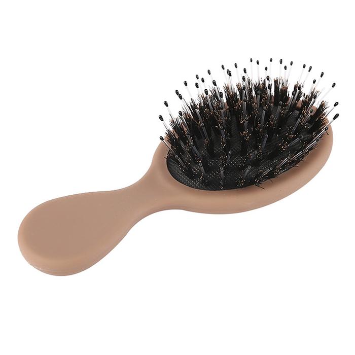Gambar 1PC Oval Boar Bristle Nylon Hair Comb Mini Anti-static Hair Scalp Massage Comb Hairbrush Salon Hair Care Brush Styling Tool - Coffee dari DENISEEE MANDSA undefined Tokopedia