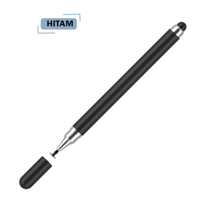 Gambar For Samsung Galaxy Tab A9 8.7 A9 Plus A7 lite S6 Lite A8 S7 S8 S9 S9+ S9 FE S5e 2in1 Double Head Smart Stylus Universal Pencil Sensitive Pensil Pen Bahan Silicon Karet Sensitif Silikon Warna Hitam Putih Nonrecharge For All Type Tablet - Hitam dari Glee Acc undefined Tokopedia