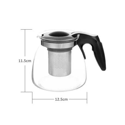 Gambar [TT Viral] Miniso Official Teko Teh dengan Saringan Kaca Tempat Teh / Kopi Air Transparan Teapot 900ml/ tea set 700ml Gelas Tahan Lama Steel - Grey dari Miniso Lifestyle ID undefined Tokopedia
