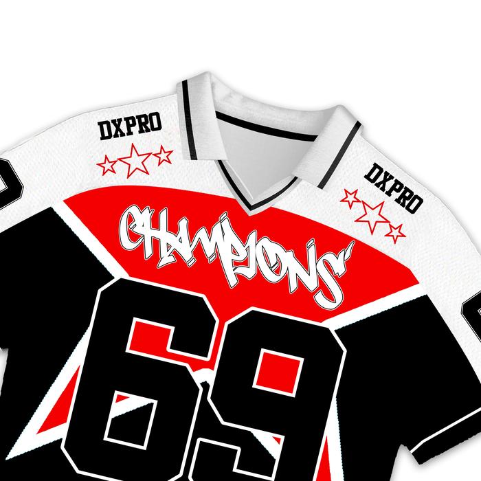 Gambar JERSEY BOXY DXPRO 69 Black Star Champions Unisex FS - BLACK STAR, M dari Dxpro Apparel undefined Tokopedia