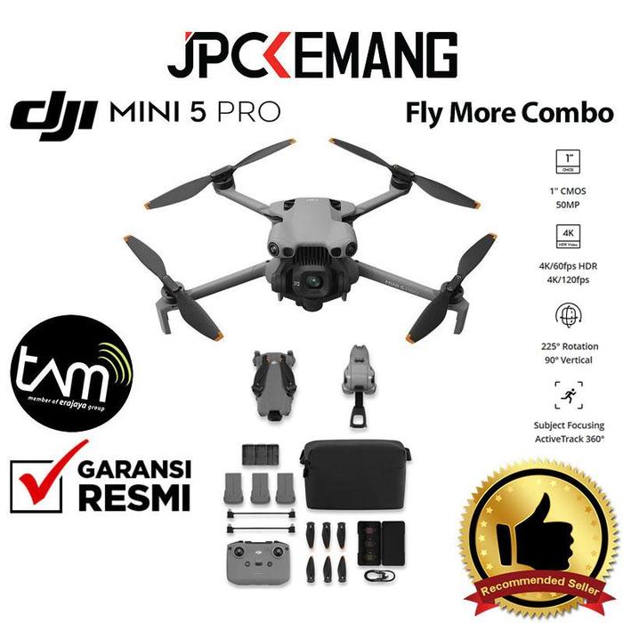 Gambar DJI Mini 5 Pro Fly More Combo / Combo with RC2 / Combo Plus with RC2 Drone Camera DJI Mavic Mini 5 Pro Kamera Drone Garansi Resmi - Combo RC-N3 dari JPC Kemang undefined Tokopedia
