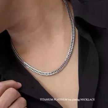 Gambar Link.id TITANIUM Kalung Rantai Emas Putih 24K  Pria Dan Wanita Elegan Anti Karat / Kalung Rantai Emas Terbaru / Kalung Rantai Fashion / Kalung Rantai Italy / KAlung Rantai Baja Emas Model Sisik Naga - varian dari rumahmakann01 undefined Tokopedia