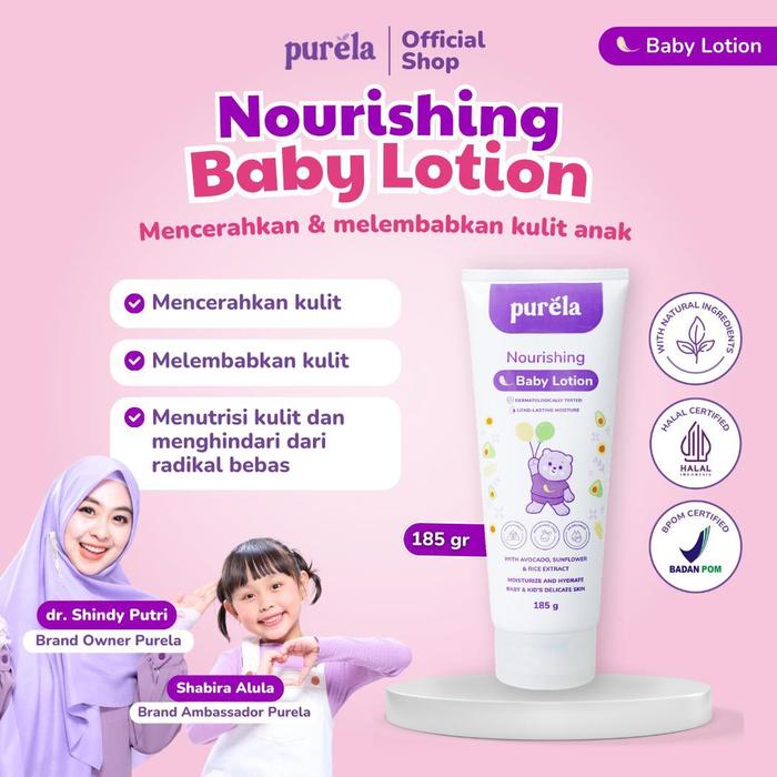 Gambar [Official] Purela Nourishing Baby Lotion 185 gram - Natural Skincare - Skincare Baby - Lotion Baby - Natural Organic Baby Newborn Toddler - 185 gram dari Purela.id undefined Tokopedia