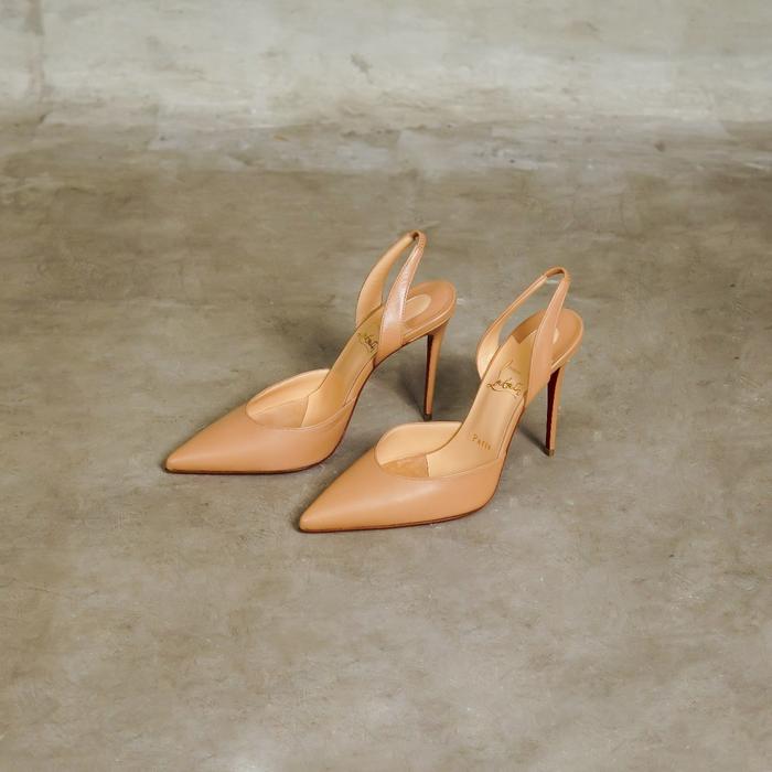 Gambar Sepatu CHRISTIAN LOUBOUTIN KATE 10CM SLINGABACK LEATHER HEELS IN NUDE 100% ORIGINAL dari HYPESNEAKER.IDN undefined Tokopedia