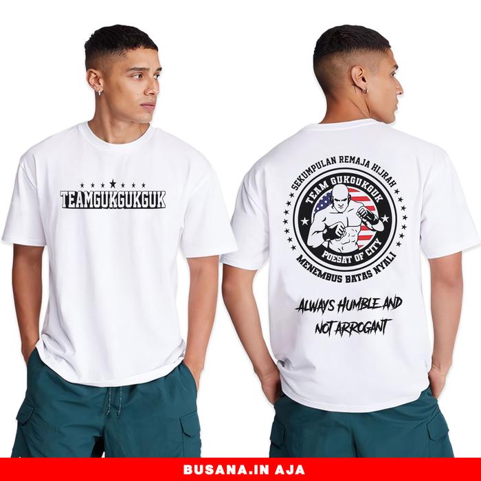 Gambar Kaos TEAM GUKGUKGUK - Baju PSHT Keren - Nyaman dan adem Unisex - Putih, XXL dari Busana.in Aja undefined Tokopedia