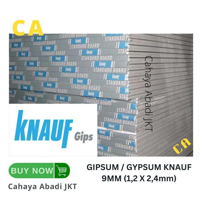 Gambar GIPSUM / GYPSUM KNAUF 9MM (1,2 X 2,4mm) dari CAHAYA ABADI JKT undefined 4 Tokopedia