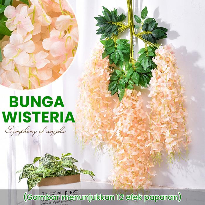 Gambar (7 warna opsional) Wisteria buatan Dekorasi Wedding Bunga Lebih Disukai Merah Plastik Putih - Sampanye, Beli 1 gratis 1 (2 PCS) dari Rumput Simulasi undefined Tokopedia