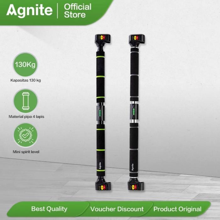 Gambar Agnite Adjustable Pull Up Bar - Iron Gym 70-140kg - [Abu-Abu 90-140 cm] - ER063-GR dari Agnite.id undefined Tokopedia