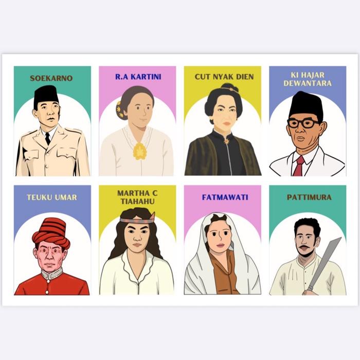 Gambar Gambar pahlawan (kertas stiker cetak mesin, Langsung tempel) dari Nyimas Diana Nurmadiah undefined Tokopedia
