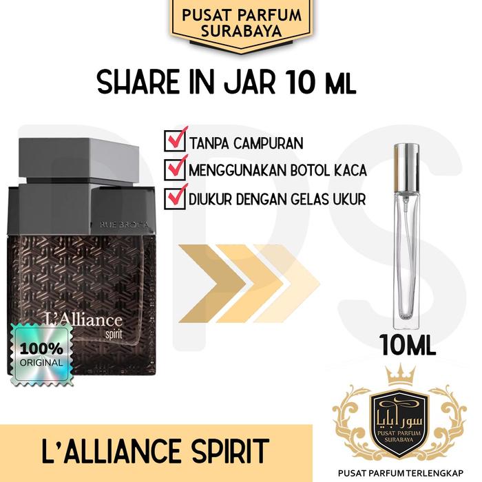 Gambar L'Alliance Spirit Rue broca Premium Parfum Pria/Wanita/Unisex  Original Made in Dubai 100ml - Share in jar 10ml dari Pusat Parfum Surabayaa undefined Tokopedia
