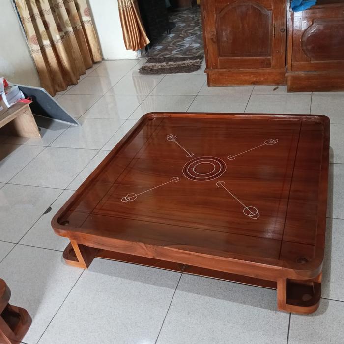 Gambar Papan Meja Karambol Kayu Jati Sultan Ukuran Besar 120 X 120 cm 1 set Lengkap - 80 cm x 80 cm dari endoss store undefined Tokopedia