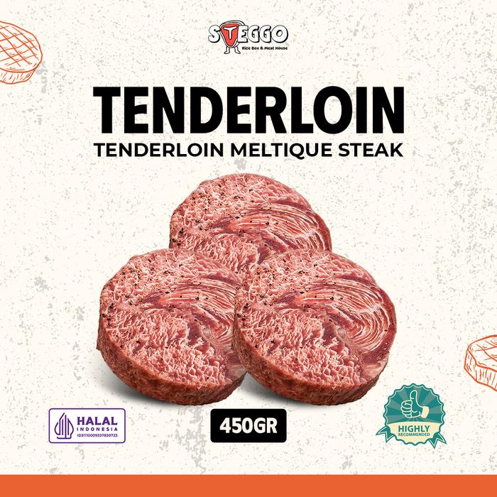 Gambar STEGGO Daging Tenderloin Meltique Beef 450gr - 100% Halal Tanpa MSG & Penyedap - Kualitas Premium Beku - Juicy Lembut Empuk - Frozen dari Steggo Indonesia undefined Tokopedia