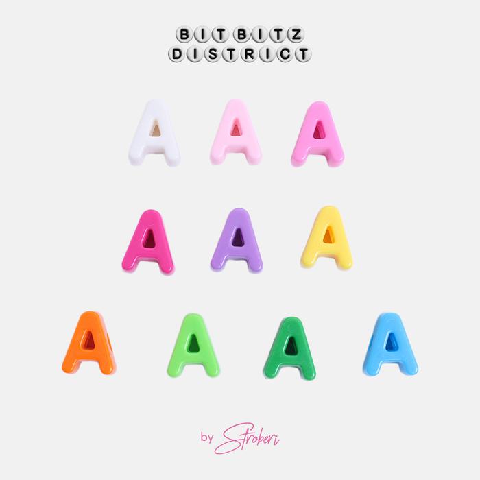 Gambar Bit Bitz District DIY Beads  - Alphabet Colorful Doff A-Z - A dari Stroberi Accessories undefined Tokopedia