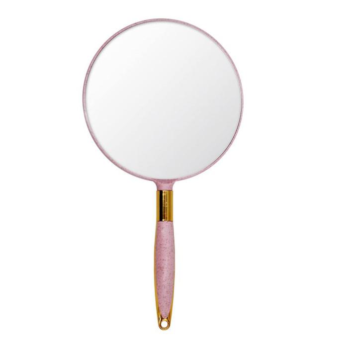 Gambar Hand Mirror Cermin Bulat Besar Cermin Genggam Barbers Haircut Mirror for Home and Salon - Merah Muda dari Pure.live undefined Tokopedia