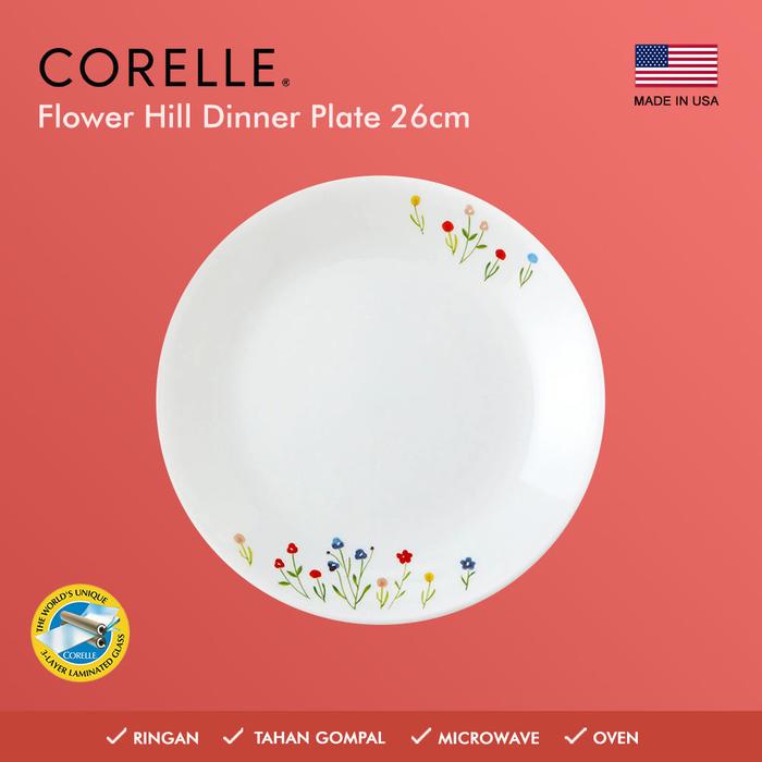 Gambar CORELLE Flower Hill Dinner Plate 26cm / Piring Makan - 6 pcs dari Homeland Store undefined Tokopedia
