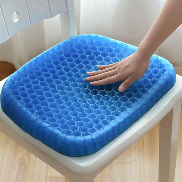 Gambar Bantalan Alas Duduk Pad Gel Seat Cushion Non Slip Ultra Elastic - Blue dari Toko Sebelah Cek undefined Tokopedia