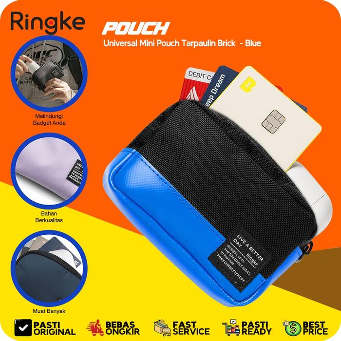 Gambar Pouch Ringke Compatible For Mini Pouch Tarpaulin Sports Bag Tote Bag 2 Way Bag Block Half Pocket Kantong Tempat Airpods Case For Galaxy Buds Earphone Headset Carabiner Strorage Kabel Waterproof Tempat Handsfree Kantung Penyimpanan Uang Kartu Akses - Mini Pouch Tarpaulin Brick  Blue dari Patchworks-OfficialStore undefined Tokopedia