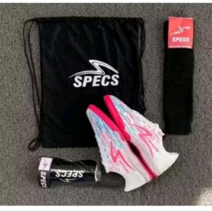 Gambar SEPATU FUTSAL DEWASA SPECS LIGHT SPEED REBORN PUTIH PINK PAKET KOMPLET TERBARU 2025 - SPC WHITE_PINK, 38 dari ONE1.STORE undefined Tokopedia