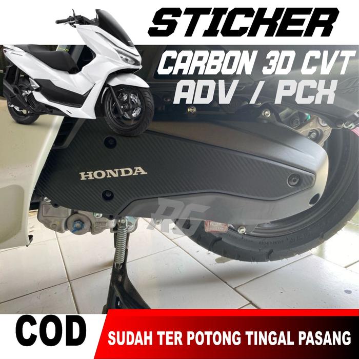 Gambar STRIPING STICKER CARBON 3D PELINDUNG CVT HONDA PCX 160 / ADV 160 - CARBON 3D dari prolimansticker undefined Tokopedia