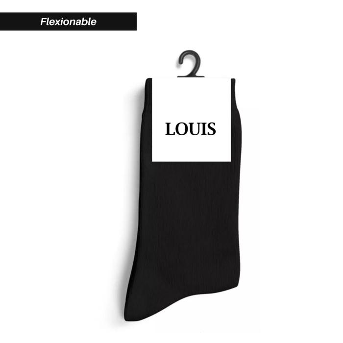 Gambar Kaos Kaki Jumbo BIG SIZE Louis Panjang Sebetis Pria Wanita Ukuran Besar Fit to Size 43 s/d 48 - Hitam dari Flexionable undefined Tokopedia