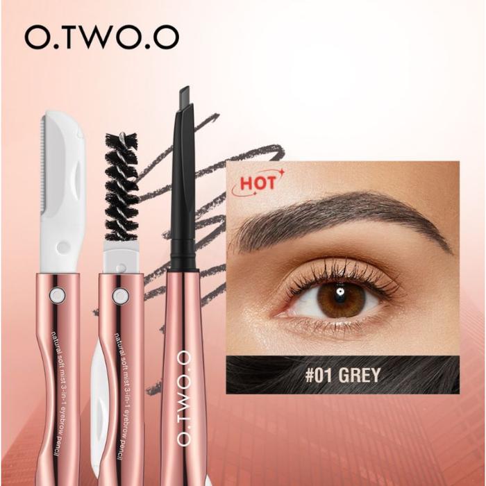 Gambar OTwoO Natural Soft Mist 3IN1 Eyebrow Pencil DENGAN SIKAT & CUKUR ALIS / PENSIL ALIS O TWO O O.TWO.O - BROWMIST3IN1-01 dari DOMESTIKA Drugstore.UP undefined Tokopedia