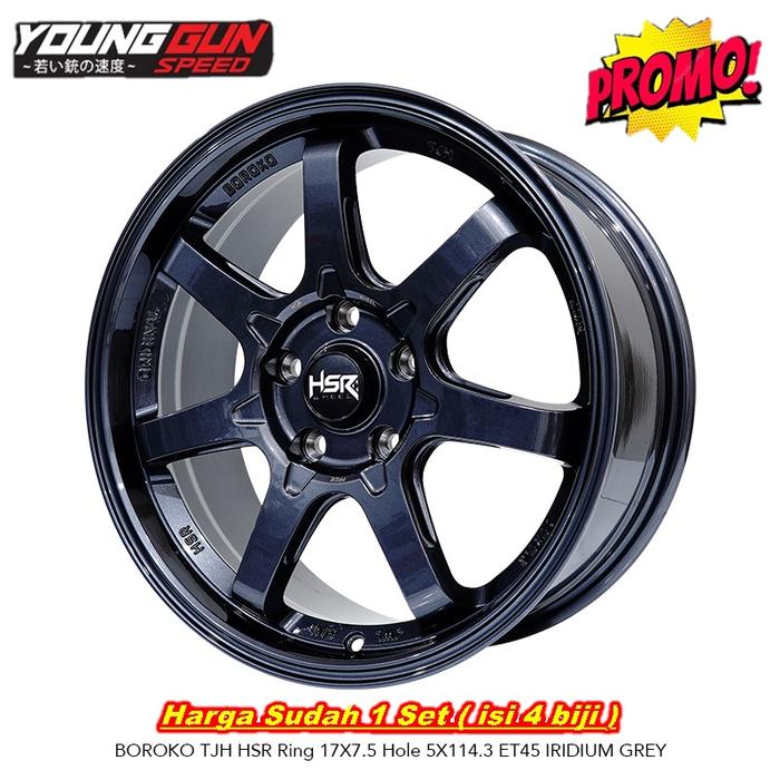 Gambar Velg mobil ring 17 hsr wheel boroko tjh r17 untuk innova alphard hrv crv xpander brv ertiga - IRIDIUM GREY dari Velg Mobil Hsr Dan Ban Mobil undefined Tokopedia