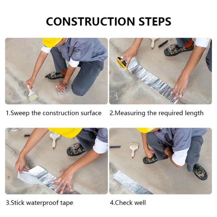 Gambar Lakban Penambal Anti Bocor Aluminium Foil Tape Waterproof / Lem Perekat Serbaguna Tahan Panas / Super Strong Butyl Rubber - 3 Meter dari ONI RONI undefined Tokopedia