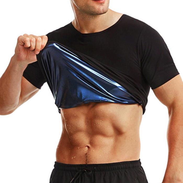 Jual Men Sauna Suit Body Shaper Shirt Weight Loss Vest Waist