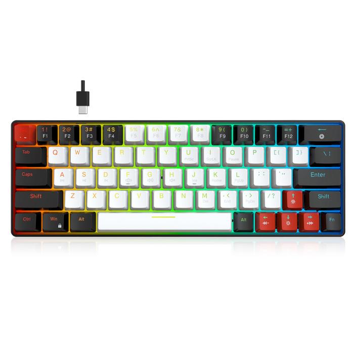 NYK MKN07 / MKN-07 Helens 63 Keys Mini RGB Mechanical Gaming Keyboard