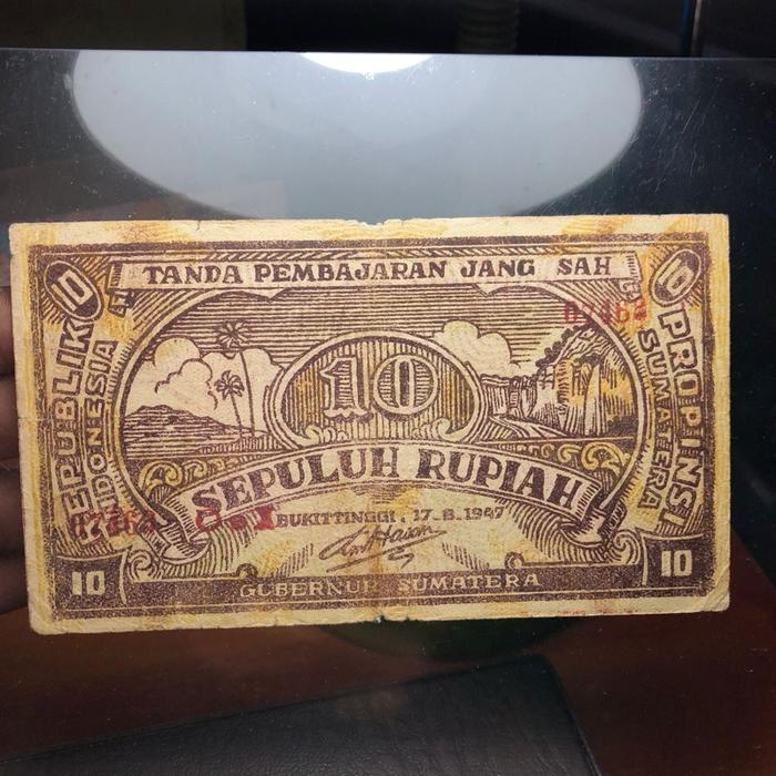Gambar Uang Kuno Daerah Bukittinggi Tahun 1947 Asli Rp. 10 - A dari Nuansa Alam Kalimantan undefined Tokopedia