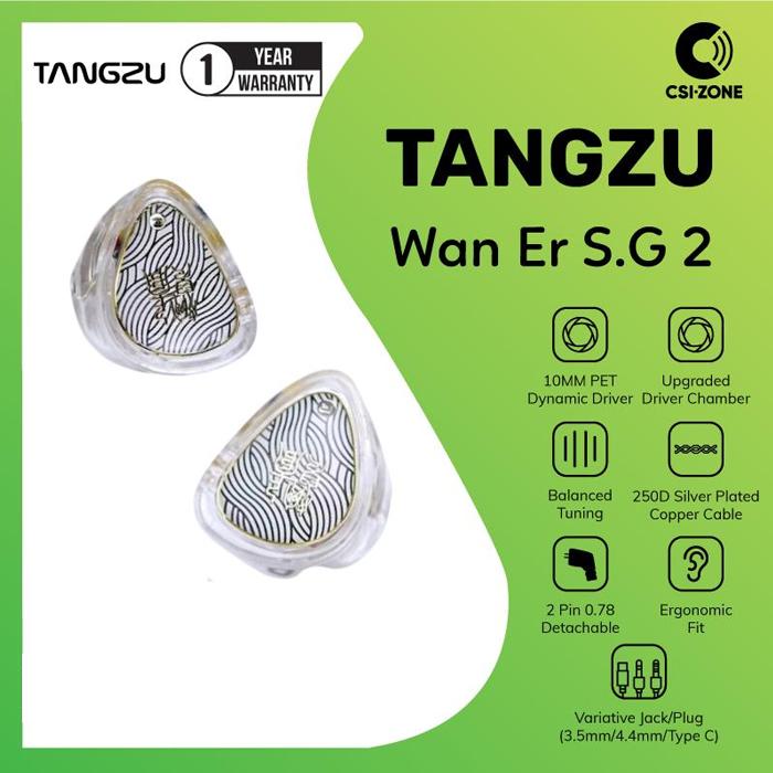 Gambar Tangzu Waner 2 / Waner S.G 2 10mm Dynamic Driver In Ear Monitor Earphone - White, Type C With Mic dari CSI-ZONE undefined Tokopedia
