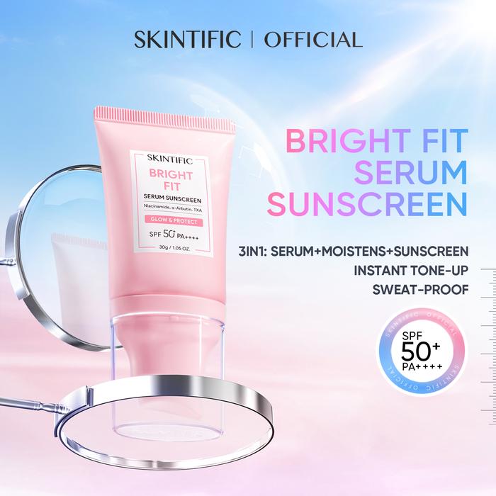 Gambar 【campaign】Skintific sunscreen 30mL Aqua Light Daily Sunscreen  SPF35 PA+++/5X Ceramide Serum Sunscreen SPF50 PA++++/Matte Fit Serum Sunscreen SPF50+ PA++++/Light Serum Sunscreen SPF50 PA ++++ 25ml - BRIGHT FIT SERUM SUNSCREEN 30ml dari Skintificid undefined Tokopedia