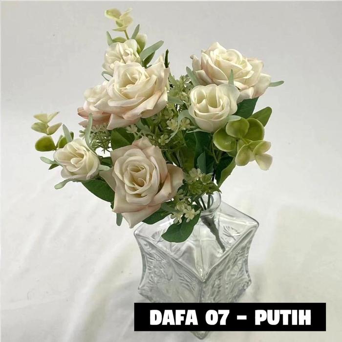 Gambar [COD] Terlaris Bouquet bunga DAFA 07 7CBG Artifisial Dekorasi - DAFA 07 - PUTIH dari Grosiran Importir Termurah undefined Tokopedia
