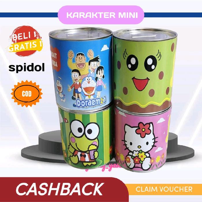 Gambar Celengan Mini / Celengan Karakter / Celengan 8 x 10 cm / Celengan Buka Tutup Dan Permanen celengan koin viral celengan murah dilapis Plastik anti - Doraemon, buka tutup dari CELENGAN INDONESIA undefined Tokopedia