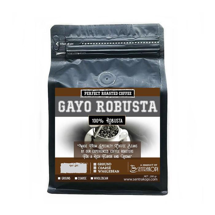 Jual Robusta Aceh Gayo 200 Gr - Biji / Bubuk - Sentra Kopi