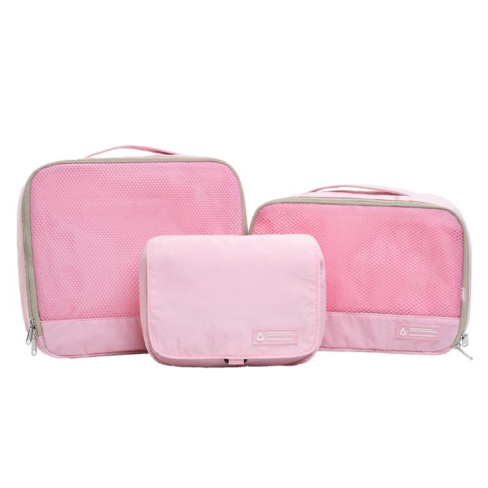 Gambar Esgotado Tas Travel Bag dan Packing 3 in 1 - 3 In 1 Toiletries & Packing Cubes Organizer - Pink dari Esgotado undefined Tokopedia