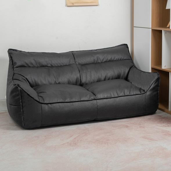 Gambar bean bag  Sofa Malas 2 seater sofa tatami /waterproof size jumbo/mini sofa/sofa lesehan minimalis/sofa minimalis ruang tamu kecil - Black dari HuggyOfficialStore undefined Tokopedia