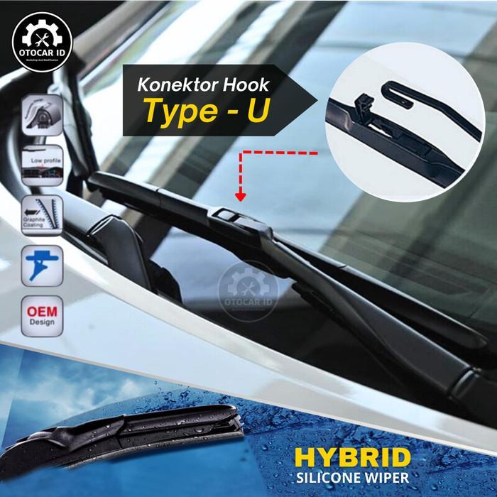 Gambar WIFER FRAMELESS TOYOTA CALYA SIGRA KARET WIPER MOBIL SILICON HYBRID - FRONT ONLY - Front Only dari wikiola undefined Tokopedia
