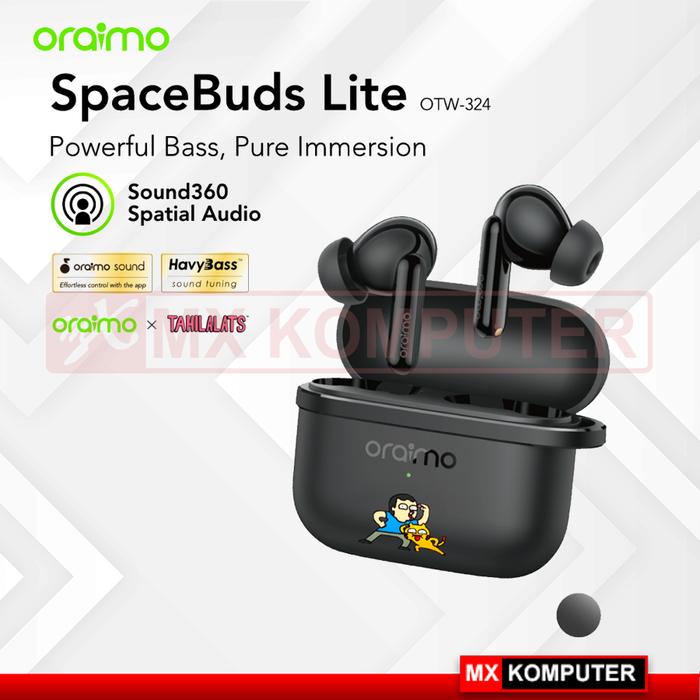Gambar oraimo x Tahilalats TWS Bluetooth Spacebuds Lite OTW-324 IPX4 Gaming Mode - Black dari MXKomputer_NEW undefined Tokopedia